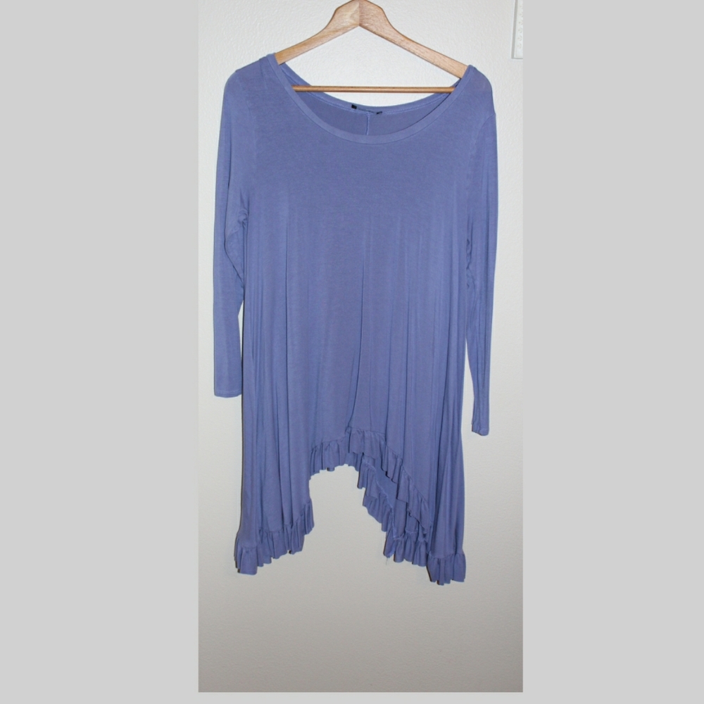Ruffled hem tunic